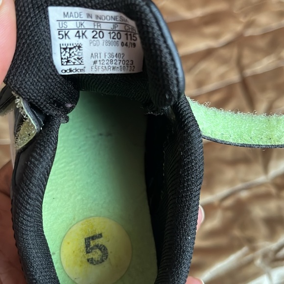 adidas Vl Court 2.0 Cmf Inf Black/Grey/Green Infant Shoes - Picture 7 of 8